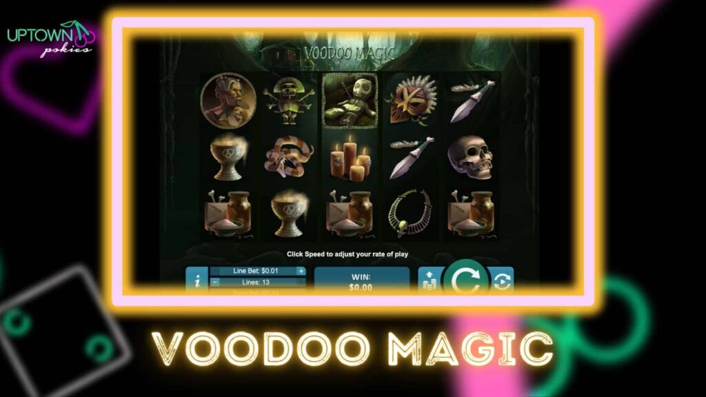 Halloween Slots Voodoo Magic game at Uptown Pokies