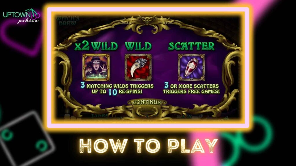 Halloween Slots at Uptown Pokies - how to play