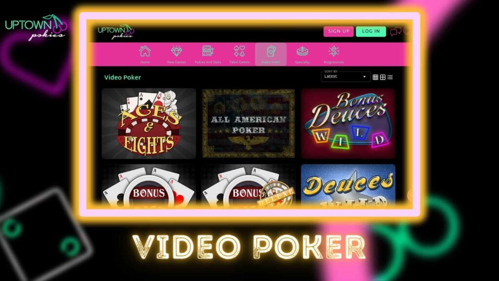 Uptown Pokies video poker 