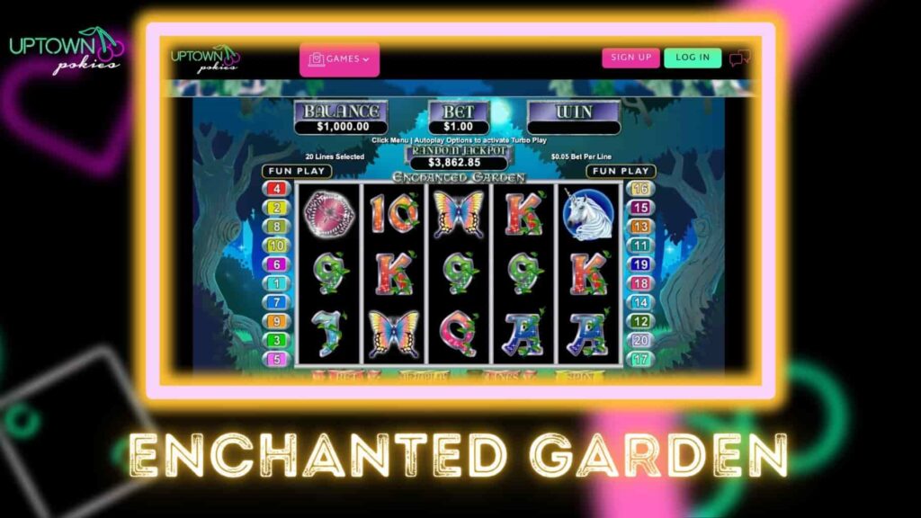 Uptown Pokies enchanted garden slots game review