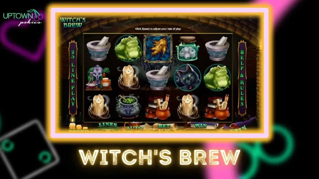 Uptown Pokies AU Witch's Brew game overview